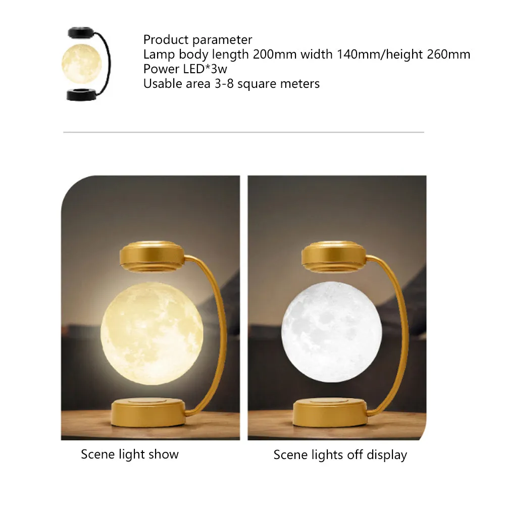 🌕 Luna Float | Magnetic Levitation Moon Lamp