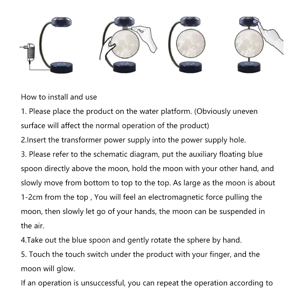 🌕 Luna Float | Magnetic Levitation Moon Lamp