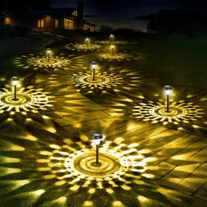 10 Pack Ultra Bright Solar Lights Outdoor Waterproof, from Dusk to Dawn Up to 12H Solar Light for Outside, Auto On/Off Solar Powered Garden Pathway Lights, Landscape Lighting (Warm White)