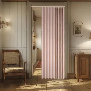 100% Blackout Magnetic Door Curtain Accordion Doors Interior Closet Door Curtain Invisible Applicable Bedroom Room Living Room Doorway （Pink 52" W x 78" L 1 Panel