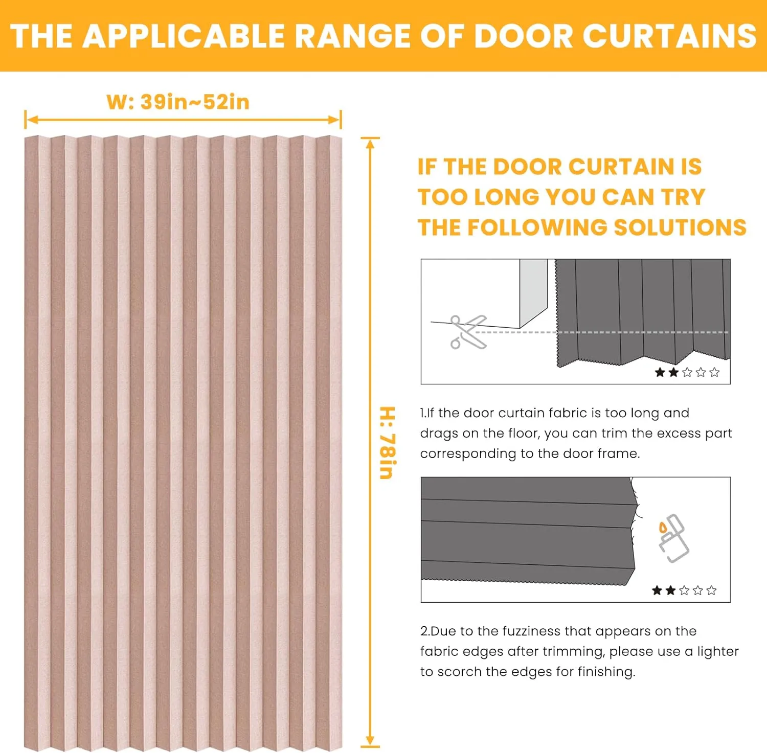 100% Blackout Magnetic Door Curtain Accordion Doors Interior Closet Door Curtain Invisible Applicable Bedroom Room Living Room Doorway （Pink 52" W x 78" L 1 Panel