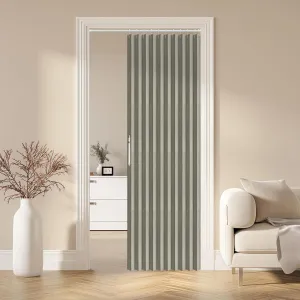 100% Blackout Magnetic Door Curtain Folding Door Accordion Door Closet Door Curtain Invisible Applicable Bedroom Room Living Room Doorway （Grey 42" W x 78" L 1 Panel