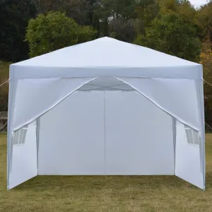10x10ft Patio Pop Up Canopy Tent for Outdoor Events Commercial Instant Canopies, Outdoor Tent, Outdoor Patio Portable Commercial Canopies Shelter,Canopy Tent, White