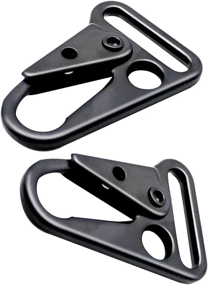 12 Pieces 1 Inch Enlarged Mouth Clip Sling Clasp Hook for Keychain Snap Hooks Outdoor Bag Backpack Tactical Carabiners