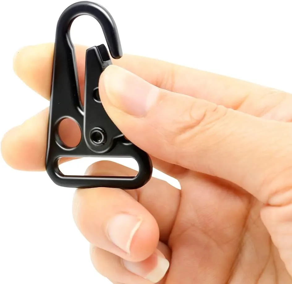 12 Pieces 1 Inch Enlarged Mouth Clip Sling Clasp Hook for Keychain Snap Hooks Outdoor Bag Backpack Tactical Carabiners