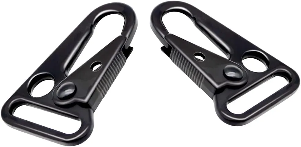 12 Pieces 1 Inch Enlarged Mouth Clip Sling Clasp Hook for Keychain Snap Hooks Outdoor Bag Backpack Tactical Carabiners