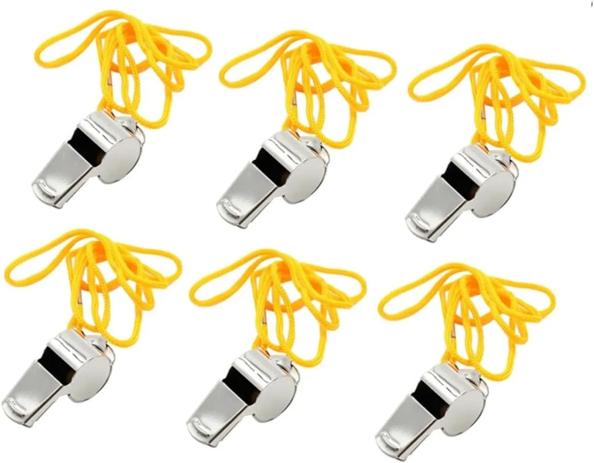 12Pcs Emergency Whistle Pack Loud Whistle for Outdoor Survival Camping Hiking Gym Training Keychain Included Durable and Lightweight