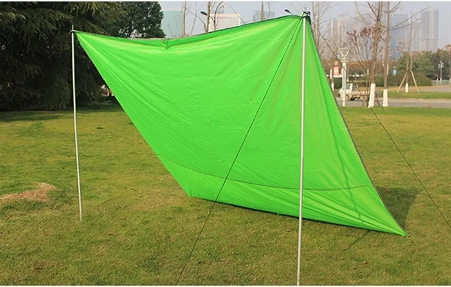 1.5 * 2.2M/ 2.4 * 2.2M/ 1.8 * 2.2M Awning Watertight Tarp Tent Shade Ultralight Garden Canopy Sunshade Outdoor Camping Hammock Beach Sun Shelter (Color : Light Green, Size : 2.4x2.2m)