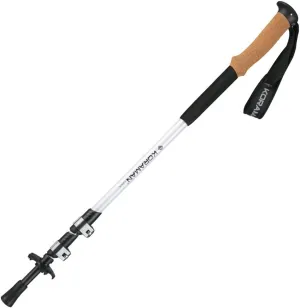 1pc Carbon Fiber Trekking Poles – Collapsible and Telescopic Walking Sticks with Natural Cork Handle and Extended EVA Grips, Ultralight Strong Hiking Poles for Backpacking Camping