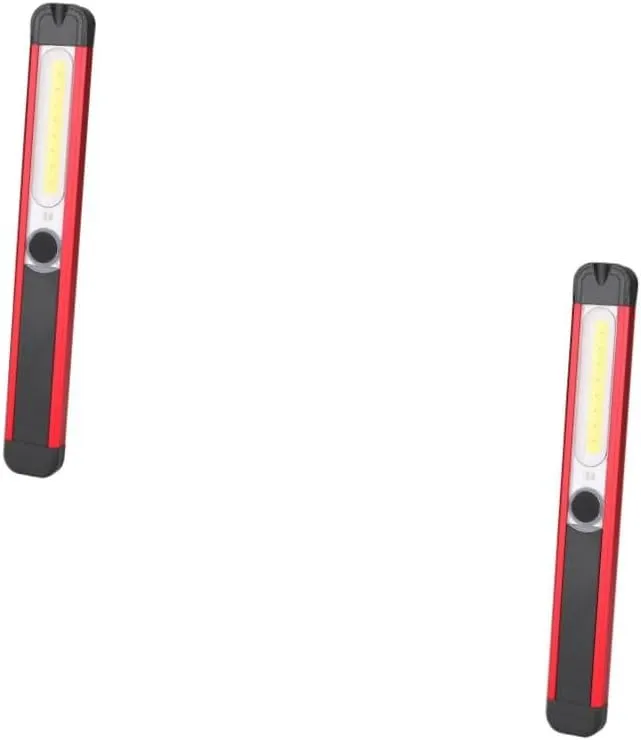 1PC USB Rechargeable Inspection Lamp Lighting Modes Cob Maintenance Flashlight Portable for Home Store and Emergency Use Red