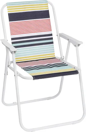 2 Pack Patio Folding Lawn Chairs for Adults,Outdoor/Indoor Portable Beach Chair,Folding Webbed Lawn Beach Chair,Foldable Camping Chairs,Supports 264 lbs,for Garden, Travel (Colour, 50.5x44x75cm)