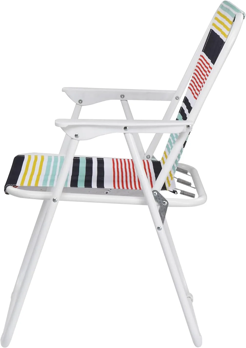 2 Pack Patio Folding Lawn Chairs for Adults,Outdoor/Indoor Portable Beach Chair,Folding Webbed Lawn Beach Chair,Foldable Camping Chairs,Supports 264 lbs,for Garden, Travel (Colour, 50.5x44x75cm)