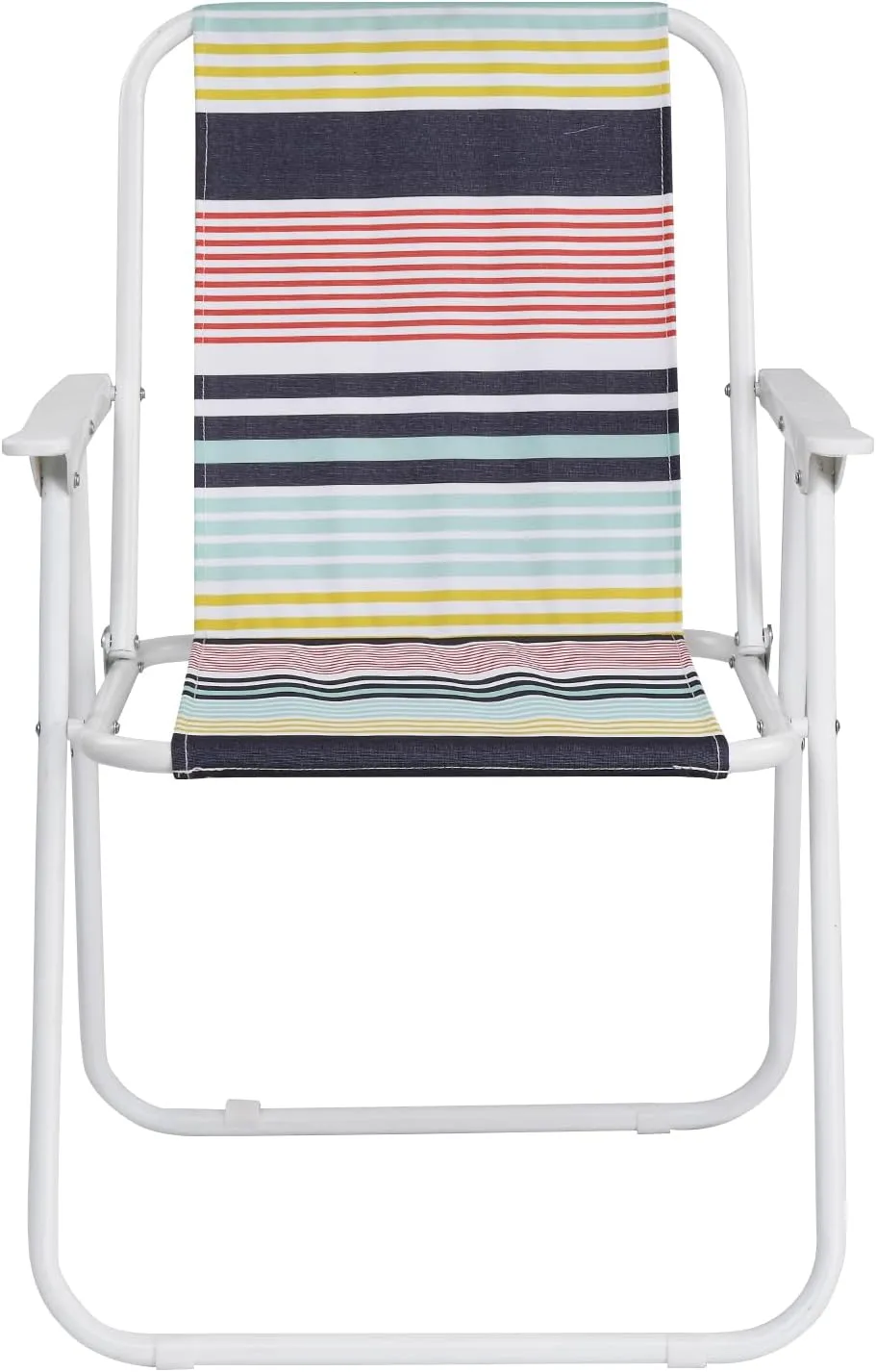 2 Pack Patio Folding Lawn Chairs for Adults,Outdoor/Indoor Portable Beach Chair,Folding Webbed Lawn Beach Chair,Foldable Camping Chairs,Supports 264 lbs,for Garden, Travel (Colour, 50.5x44x75cm)