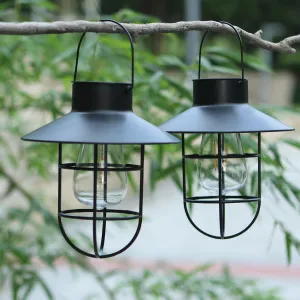 2 Pack ‌Solar Lanterns Outdoor Waterproof Ideal as Gifts for Women, Mothers and Wife.Vintage-Style Hanging Solar Lights Suitable for Outdoor Use in Yards, Patios, Backyards and Porches.