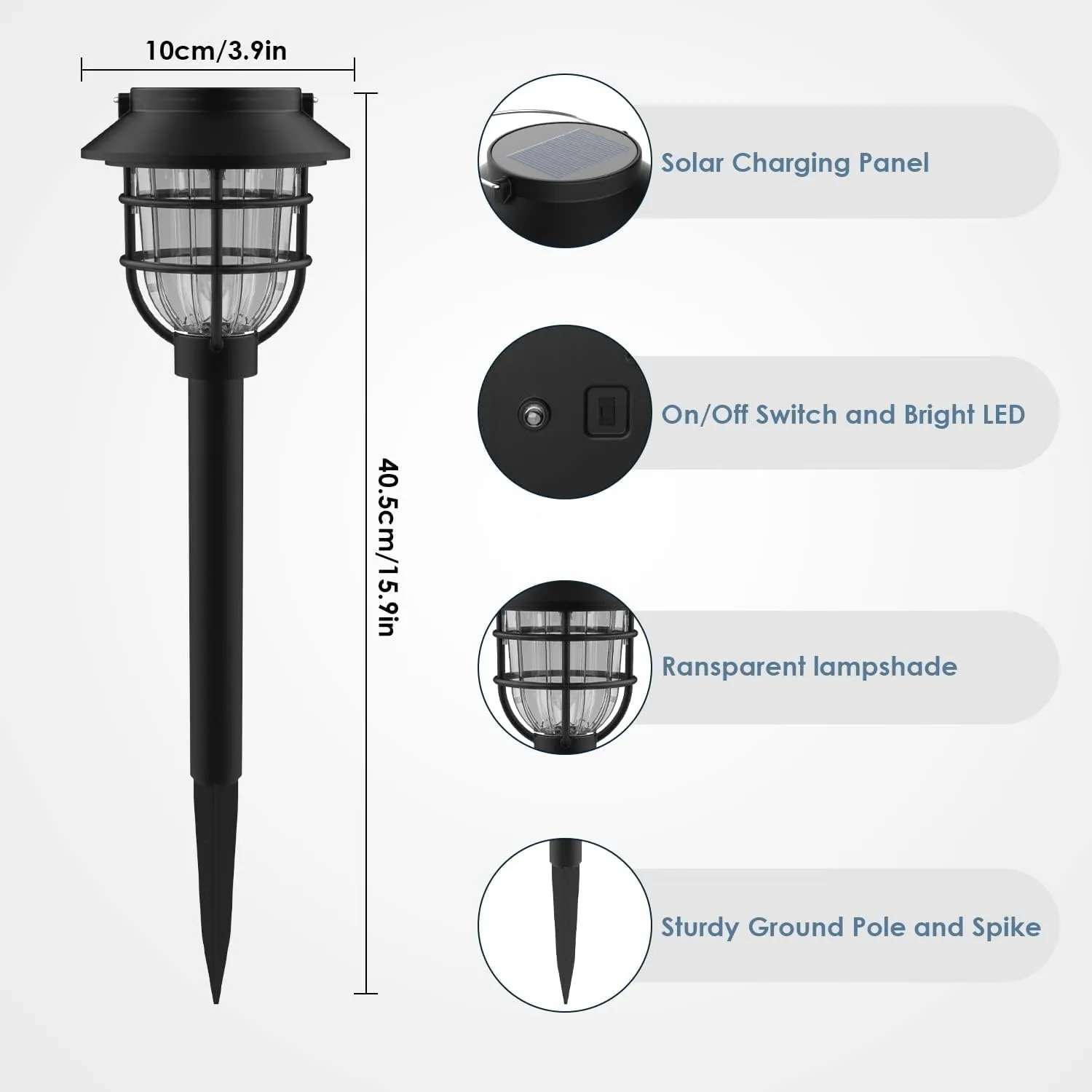 2 Pack Solar Pathway Lights Outdoor - Bright Solar Powered Garden Lights with Warm White LED, Auto On/Off Waterproof Path Lights Decorative, Landscape Lighting for Yard Patio Walkway Driveway