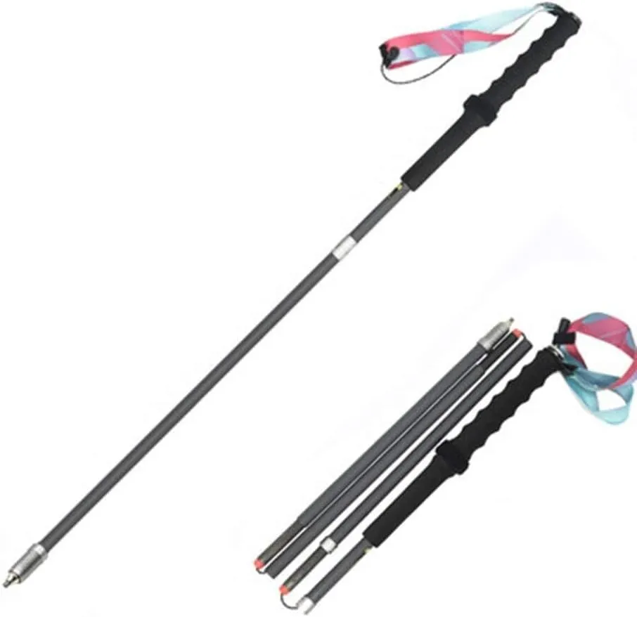 2-Pack Ultralight Carbon Fiber Trekking Poles – Collapsible, Antishock, Adjustable Hiking Sticks with EVA Grips for Backpacking & Walking