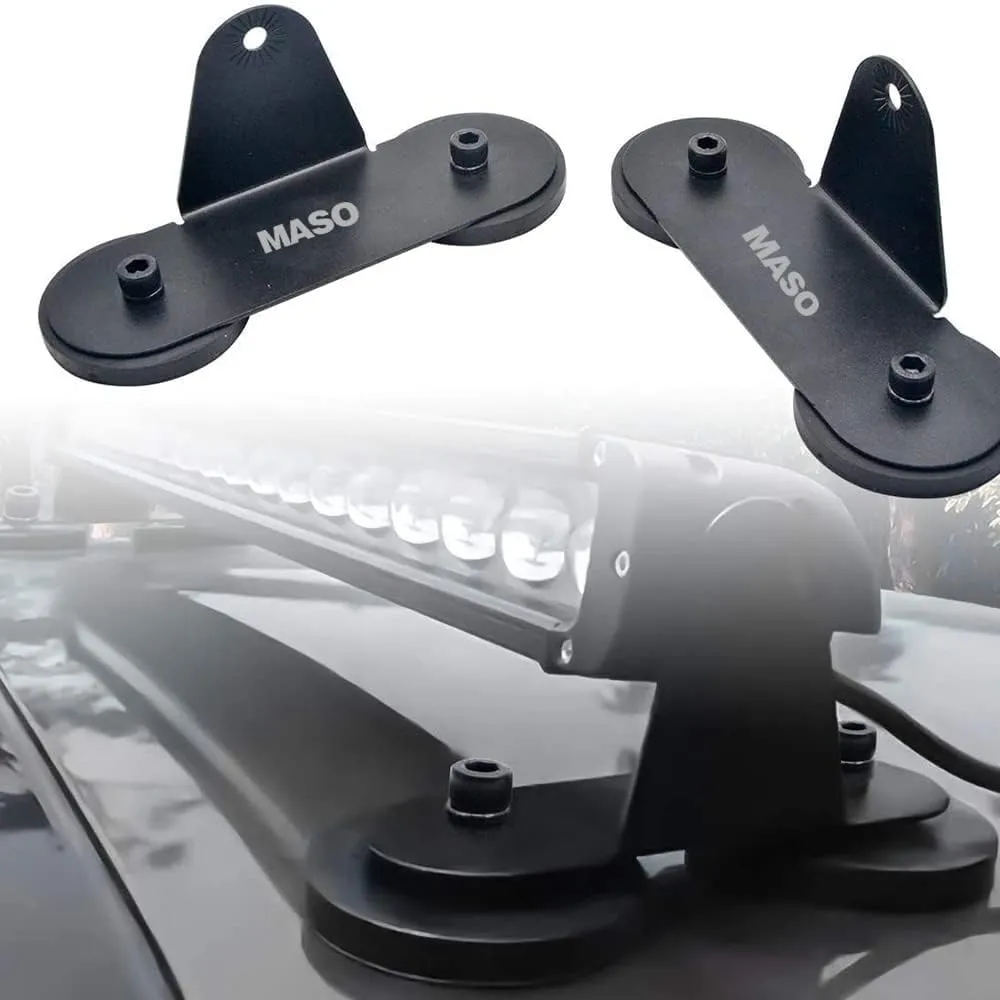 2-Pack Universal LED Light Bar Mounting Bracket Strong Magnetic Roof Work Light Bracket Bumper Lamp Holder for Off-Road,Car,Truck,4WD,SUVs