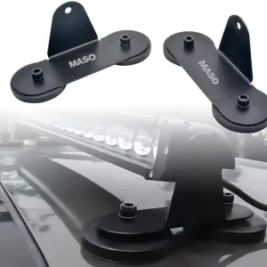 2-Pack Universal LED Light Bar Mounting Bracket Strong Magnetic Roof Work Light Bracket Bumper Lamp Holder for Off-Road,Car,Truck,4WD,SUVs