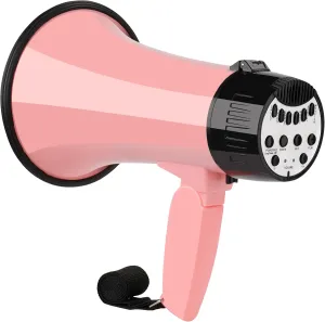 20W Megaphone Bullhorn| Bull Horn Loud Speaker with Bluetooth | Mega Phone Built-in Siren & Whistle Plus Recording funcation | Voice Changer for Adults, Kids, Party Games and Outdoor