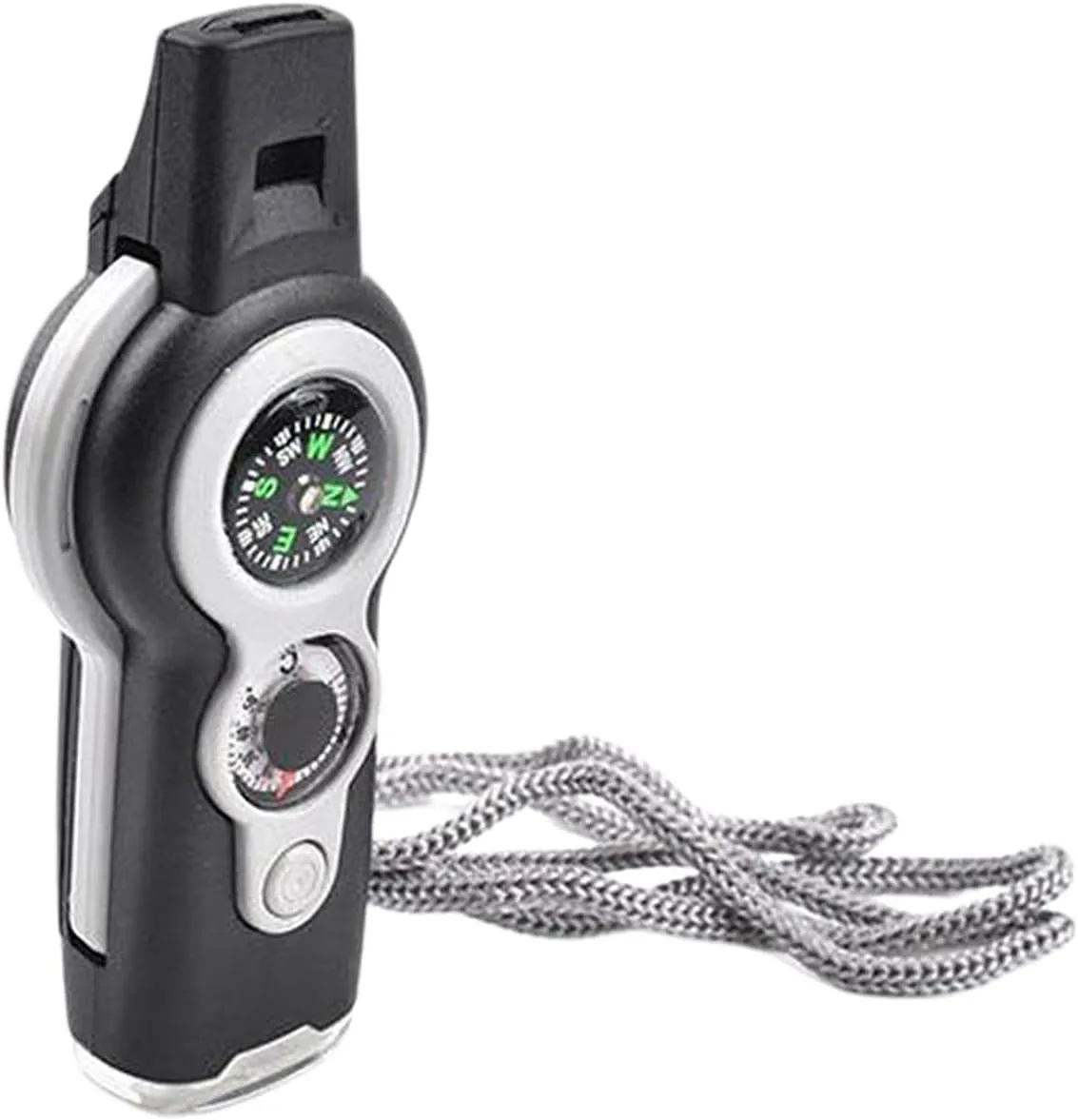 2x7in1 Hiking Safety Whistle & Magnifier Flashlight Compass