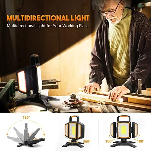 30W Rechargeable Work Light,3000 Lumen Magnetic Work Light Battery Powered