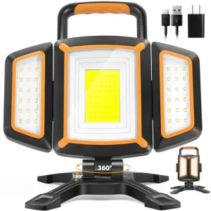 30W Rechargeable Work Light,3000 Lumen Magnetic Work Light Battery Powered