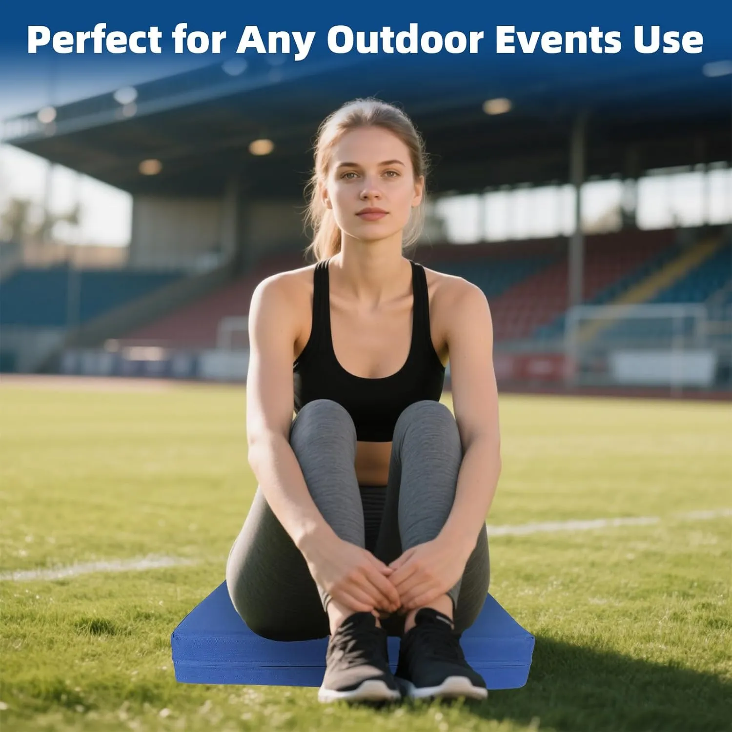 3.15" Thick Stadium Seats for Bleachers Waterproof Portable Bleacher Chairs, Padded Stadium Chair for Adults at Sports Events and Concert, Portable Outdoor Seat Mat
