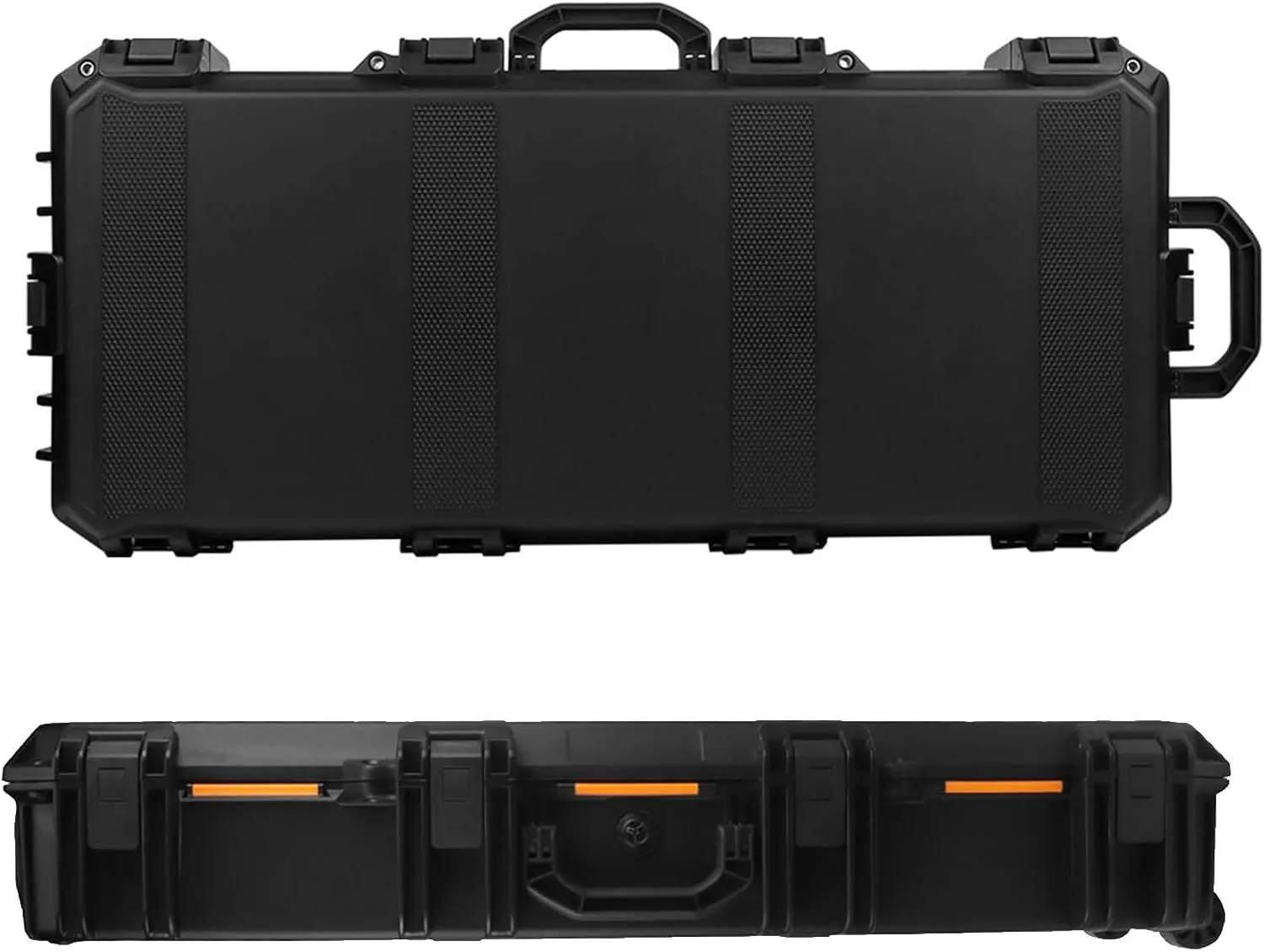 39-Inch Tactical Equipment Storage Case, Rolling Hard Shell for Rifles, Waterproof Outdoor Protection Box with Lockable Hasp