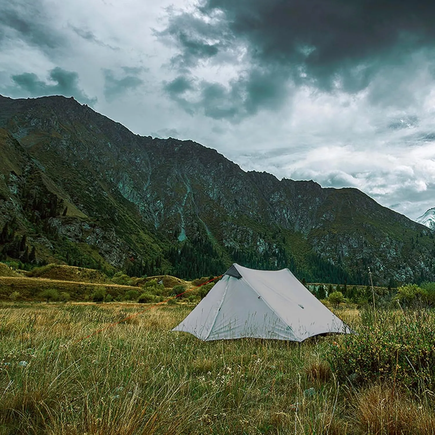 3FULGEAR Lanshan 2 Tent 2 Person Ultralight Camping Tent, 3/4 Season Professional 15D Silnylon Rodless Tent for Camping, Climbing, Hiking