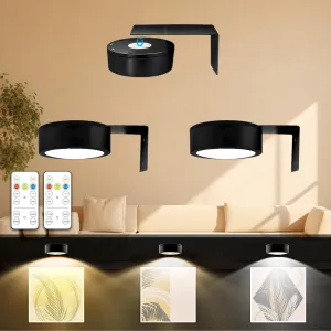 3PACK Picture Light Battery Operated with Remote, Painting Light for Art with 3 Lighting Colors&Dimmable, LED Art Display Accent Light on Wall for Pictures Dartboard Photo Frame Portrait