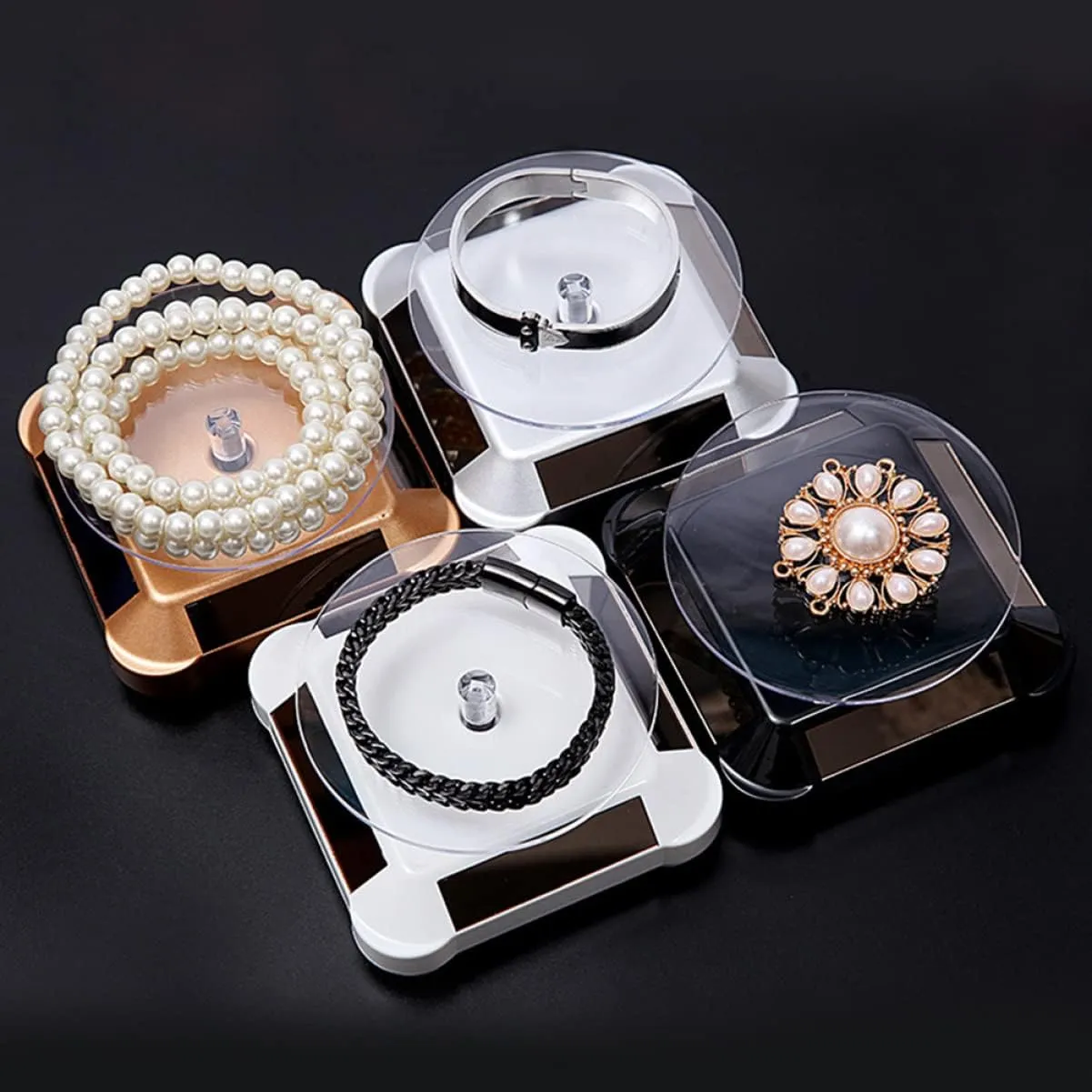 3pcs Cup Shelf Includedgolden Solar Accessories Photography Watch,Turntable,Watch Stand,Cm/Platform X Digital Tree Turntable Electric Prop Mirrored