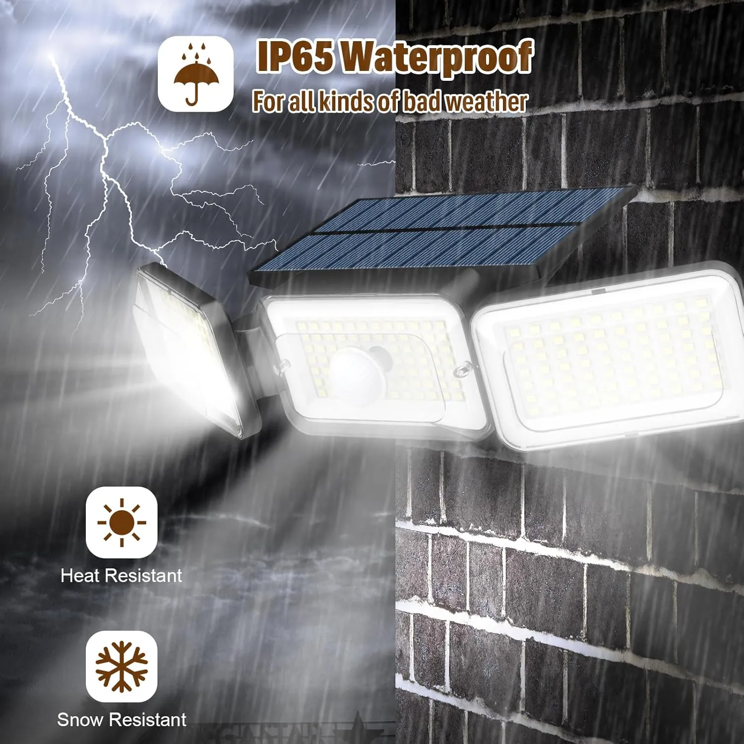 4 Pack Solar Lights Outdoor, 2800LM 218 Led Motion Sensor Outdoor Lights with Remote Control, 3 Heads IP65 Waterproof Security Solar Flood Lights for Outside Backyard Yard Porch