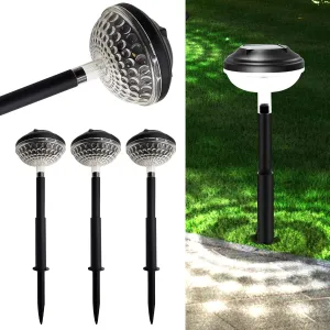 4 Pack Solar Pathway Lights, White LED Path Lights Outdoor Waterproof, Solar Powered Garden Lights for Walkway Yard Backyard Lawn Landscape Decorative (White)