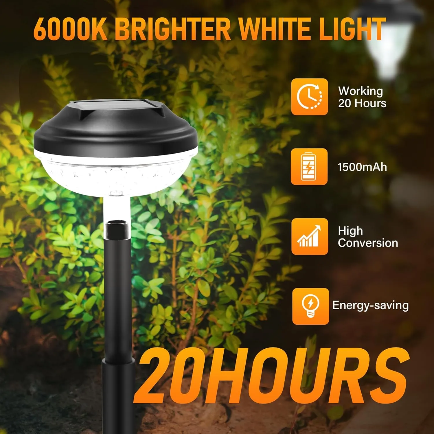 4 Pack Solar Pathway Lights, White LED Path Lights Outdoor Waterproof, Solar Powered Garden Lights for Walkway Yard Backyard Lawn Landscape Decorative (White)