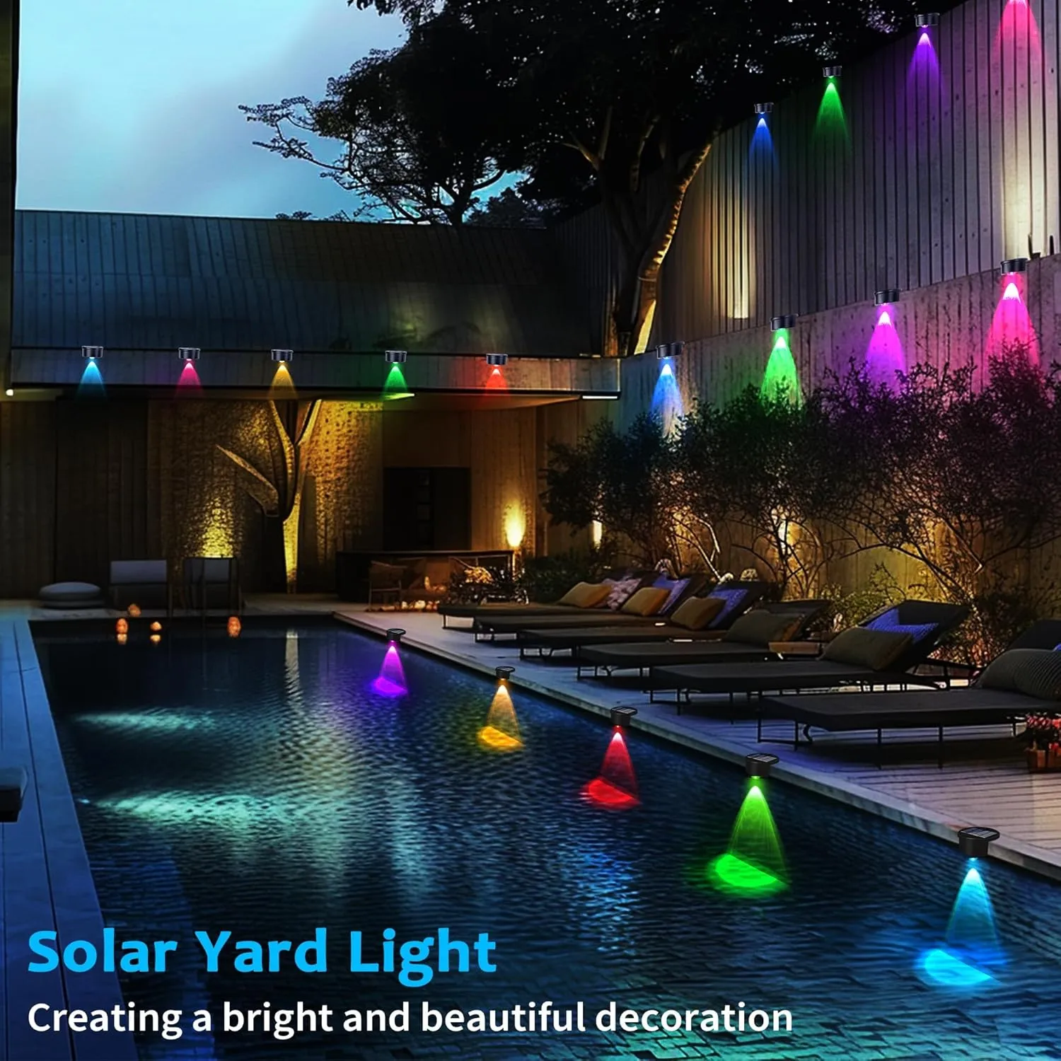 4 Pack Solar Pool Lights for Above Ground Pools, Swimming Pool Accessories Inground Deck Lights Solar Powered,Outdoor Decorations Waterproof Wireless