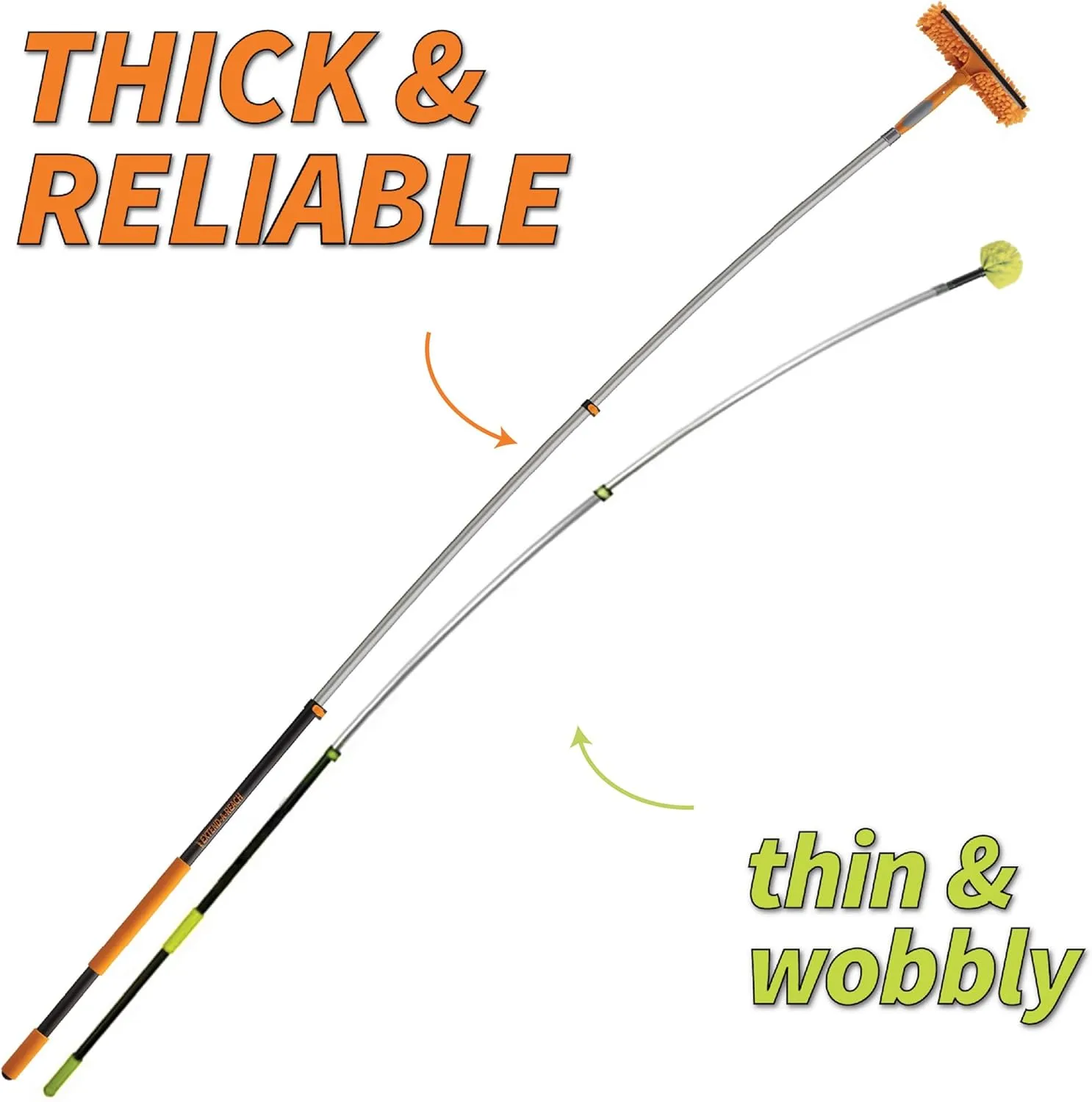 5-24ft Window Washing Kit with Extension Pole (30  Foot Reach) // Window Cleaning Tool & Window Washer Squeegee with Telescopic Extension Pole // Best Indoor Outdoor Window Washing Equipment