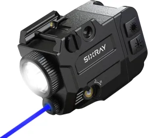 500 Lumen Pistol Light Laser Combo Rechargeable Blue Laser Beam