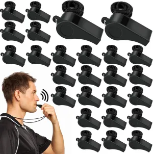50PCS Plastic Whistle for Coach with Lanyard Loud Crisp Sound Sports Referee Whistle Multicolor Bulk for Adults Kids Coaches Referees Teachers Officials Polices Outdoor Basketball Volleyball Soccer