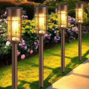 8 Pack Solar Outdoor Lights, Bright Up to 10 Hrs Solar Lights Outdoor Waterproof Garden Decor for Patio Lawn Yard and Landscape
