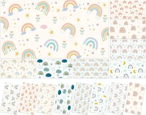 8 Pcs Fluorescent Light Covers with 80 Magnets Decorative for Classroom Ceiling Light 4x2 Feet Magnetic Light Covers Filter Easy Install for Office Hospitals & Home Drop Ceiling Supplies(Boho Rainbow)