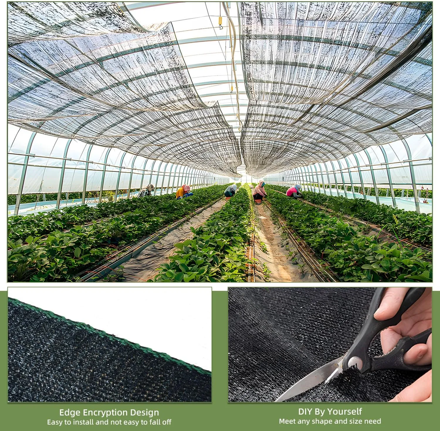 90% 13x20 Ft Shade Cloth for Garden,UV Resistant Sunblock Mesh Net for Plant Greenhouse Vegetables Flowers (Ebony)