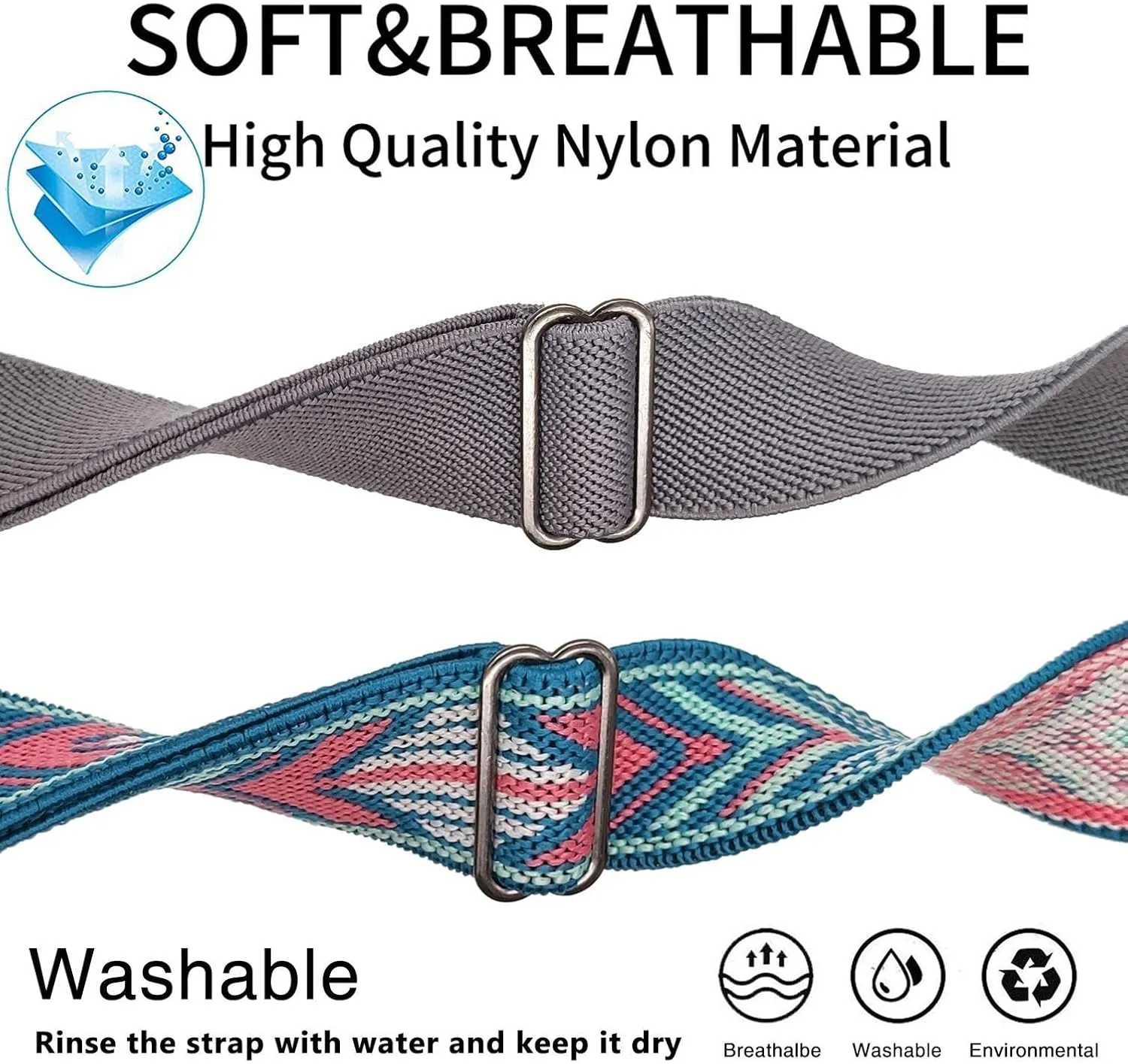 Abanen 22mm Elastic Watch Bands for Garmin Instinct 3 45mm / 2 Solar, Soft Stretchy Nylon Ultra-light Wristband Strap for Instinct E 45mm / Crossover Solar