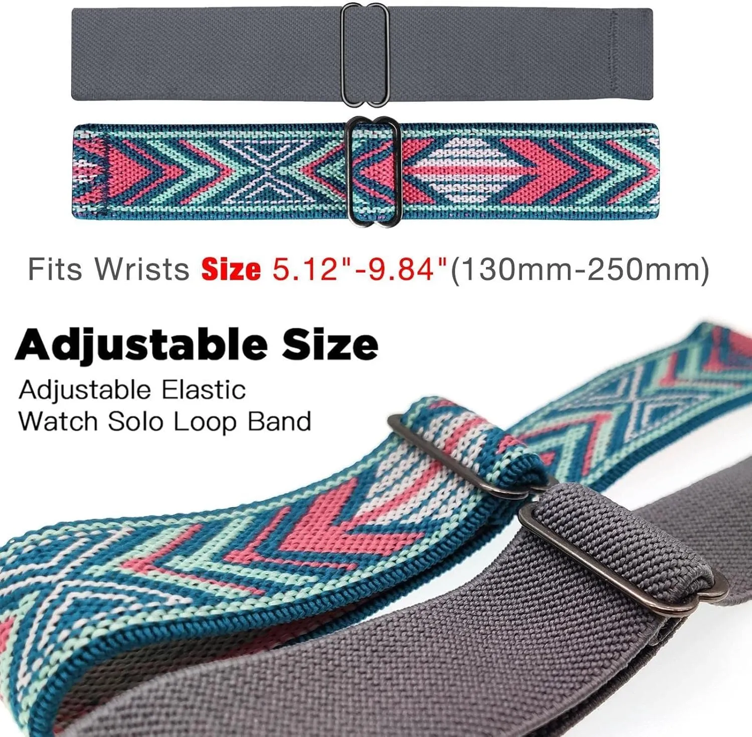 Abanen 22mm Elastic Watch Bands for Garmin Instinct 3 45mm / 2 Solar, Soft Stretchy Nylon Ultra-light Wristband Strap for Instinct E 45mm / Crossover Solar