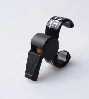 ACME Genuine No. 477/60.5 Thunderer Solid Brass Whistle with Finger Grip. Professional Quality. Small Sized. High pitched. All-Rounder. 114 dBA. Designed and Made in The UK (Matt Black)