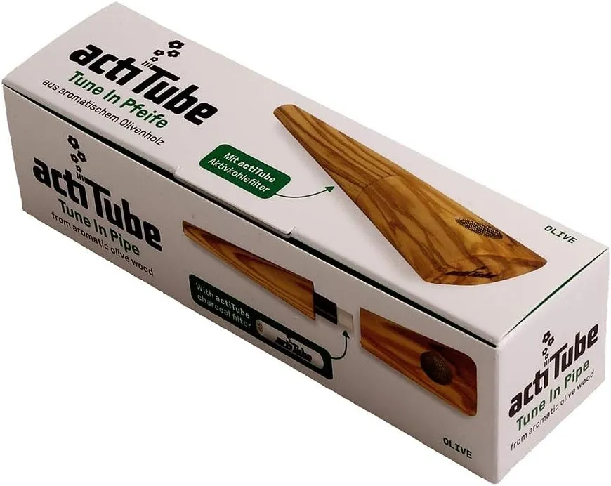 ActiTube (formerly Tune) Olive Wood Whistle 2-Piece with Storage Bag 2 Pipes