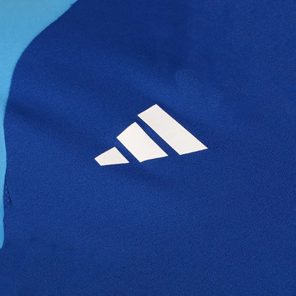 adidas Mens Tiro23 Long Sleeve Quarter Zip Soccer Cleats Moisture Wicking - Blue