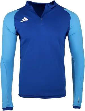 adidas Mens Tiro23 Long Sleeve Quarter Zip Soccer Cleats Moisture Wicking - Blue