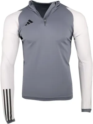 adidas Mens Tiro23 Mock Neck Quarter Zip Soccer Cleats Moisture Wicking - Grey - Size S