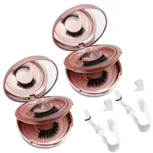 Aerliss Magnetic Lashes, Aerliss Ez Bella Lashes, Aerliss Magnetic Eyelashes, Aerliss Easy Bella Lashes, Reusable Magnetic Eyelashes, With Applicator No Glue Or Liner Needed, Natural Look (01 03)