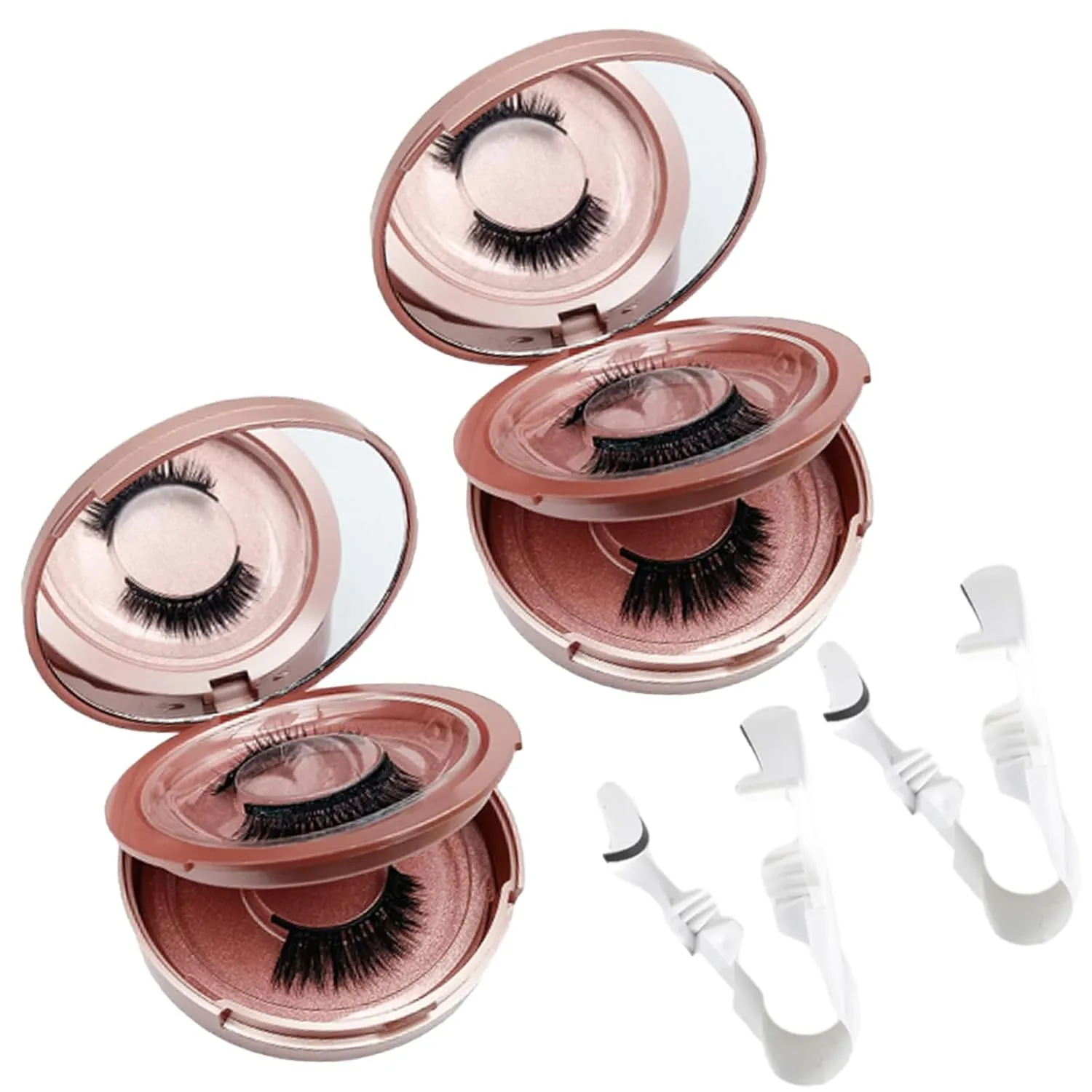 Aerliss Magnetic Lashes, Aerliss Ez Bella Lashes, Aerliss Magnetic Eyelashes, Aerliss Easy Bella Lashes, Reusable Magnetic Eyelashes, With Applicator No Glue Or Liner Needed, Natural Look (01 03)